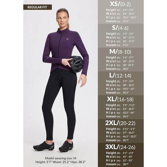 BALEAF Bike Pants 4D Padded Cycling High Waisted Bicycle Pockets UPF 50+ Sz L - Picture 5 of 9